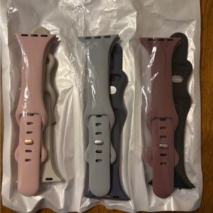 IPHONE SMART WATCH NEW Silicone Watch Band SET of 6 Colors